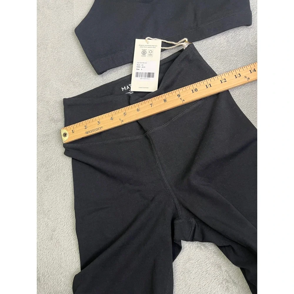MATE The Label Organic Biker Shorts & Sports Bra Set Activewear Size S - Picture 6 of 12